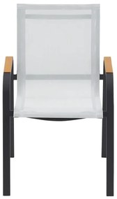 Sedia da giardino in alluminio con braccioli Calypso NATERIAL, seduta in textilene