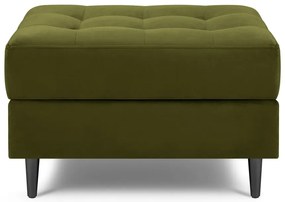 Poggiapiedi in velluto verde oliva Santo - Milo Casa