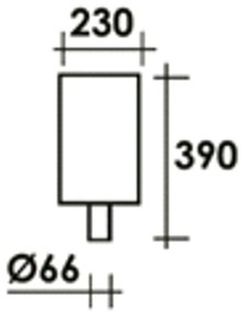 Testa Palo Esterno Sawyer Alluminio Nero 1 Luce E27 Ip44