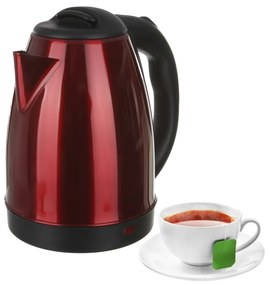 Bollitore elettrico 1,8 L 1500 W rosso in acciaio