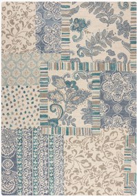 Tappeto in lana a pelo corto fatto a mano Eloise Patchwork