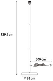 Lampada da terra per esterni bianca - Virginia Foot