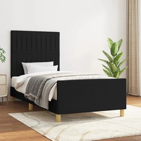 Giroletto Senza Materasso Nero 80x200 Cm Tessuto /