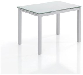 Tavolo da pranzo pieghevole con piano in vetro 70x110 cm Fast - Tomasucci