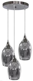 Lampadario a sospensione con filo MARINA 3xE27/60W/230V cromo