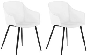 Set di 2 sedie plastica bianca FONDA Beliani