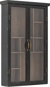 Vetrina nera in abete massiccio da appendere 50x80x14 cm Hazem – Bloomingville