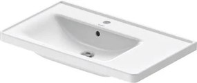 Lavabo 80x48 da incasso soprapiano Bacino A Sinistra monoforo con Troppopieno Bianco Lucido D-Neo 2369800000 Duravit