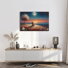 Quadro su tela – Coppia alla luce della luna
