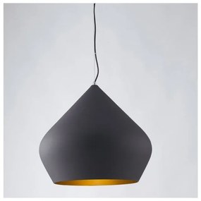 Lampadario Glamour Tholos nero paralume nero E27 Ø52cm LUCE AMBIENTE DESIGN