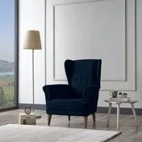 Poltrona da salotto tessuto blu Olive