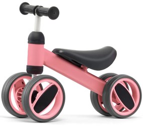 Costway Bicicletta per bambini di 1-2 anni con 4 ruote sterzo limitato, Bicicletta per bambini senza pedali Rosa