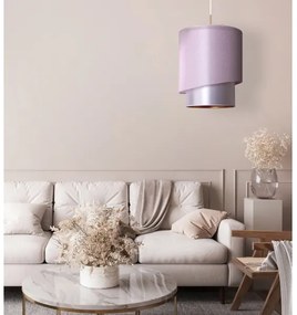 Duolla - Lampadario a sospensione con filo PARIGI 1xE27/15W/230V diametro 40 cm rosa/argento/rame
