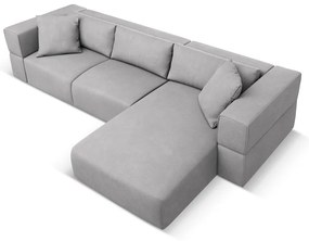 Divano angolare grigio chiaro, angolo destro Esther - Milo Casa