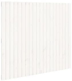 Testiera da parete bianca 127,5x3x110 cm legno massello di pino