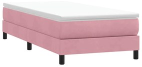 Giroletto A Molle Senza Materasso Rosa 80x210 Cm Velluto /