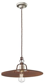 1-light suspension lamp C1433 - Grunge collection - Ferroluce Retrò