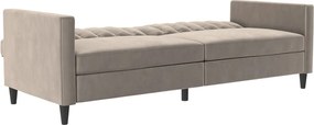 Divano grigio chiaro in velluto 207 cm Celine - Støraa