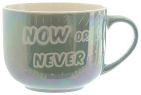 Tazza jumbo in azzurro perlato Now or Never