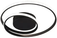 Plafoniera Led Interno 22W Moderna Spirale Nera 40 cm Zibal GD Trio