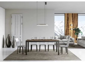 Tavolo everyday Evolution piano Noce 90x180 Allungato 284 telaio Antracite