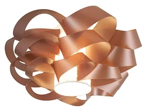 Plafoniera Moderna 1 Luce Cloud D40 In Polilux Rame Made In Italy