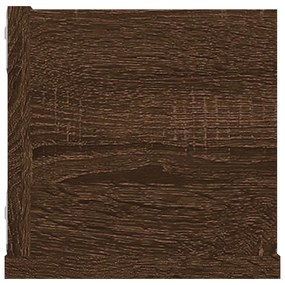 Mensola a muro cd rovere marrone 100x18x18cm legno multistrato