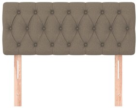 Testiera tortora 100x7x78/88 cm in tessuto