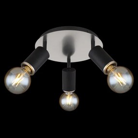 Globo 54032-3B - Luce Spot JOSEBA 3xE27/60W/230V legno nero