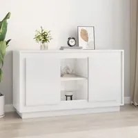 Credenza Bianco Lucido 102x35x60 cm in Legno Multistrato 831879