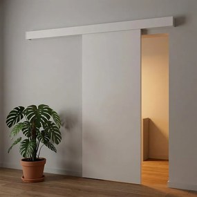 Porta scorrevole reversibile Oxford in mdf beige, L 93 x H 212 cm, con binario Meli