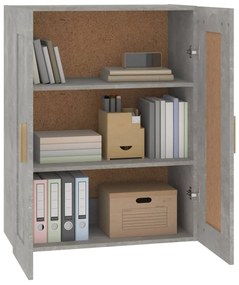 Mobile a parete grigio cemento 69,5x32,5x90cm legno multistrato