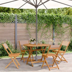 Set Da Pranzo Da Giardino 5 Pz Tortora Tessuto E Legno Massello /