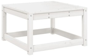 Set divani da giardino 6 pz bianco in legno massello di pino