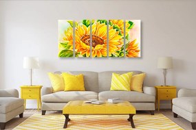 Quadri 5 pezzi – Girasole splendido