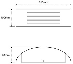 Applique Policarbonato e Acciaio INOX 1 x E27