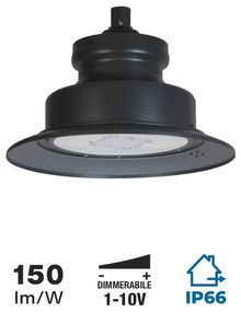 Lampione LED 65W IP66 150lm/W, Dimmerabile 1-10V, driver Philips Colore  Bianco Naturale 4.000K