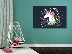 Stampa su tela – Unicorno carino