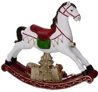 Cavallo a dondolo Bianco in resina 20 5x5 5h19 cm