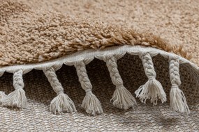 Tappeto BERBER 9000 cerchio beige Frange berbero marocchino shaggy