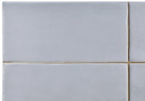 Letto matrimoniale con contenitore velluto grigio chiaro 180 x 200 cm VERNOYES Beliani