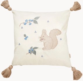 Cuscino in cotone organico con nappe Blueberries