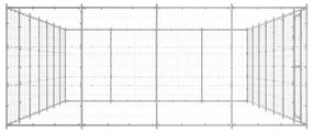 Gabbia per cani da esterno in acciaio zincato 33,88m²
