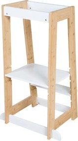 Torre di apprendimento bianca in bambù – Roba