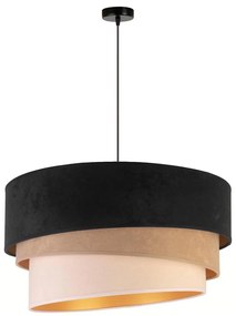 Duolla - Lampadario a sospensione con filo DEVON 1xE27/40W/230V diametro 45 cm nero/beige