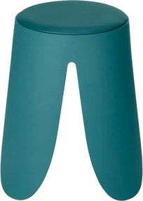 Sgabello per il bagno verde petrolio con seduta imbottita e piedini antiscivolo Flores