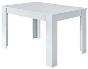 Tavolo Allungabile Da Pranzo Rettangolare 140-190x90 cm Kendra Bianco Lucido