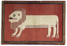 Gabbeh Tappeto persiano 150x110 Rosso (Iran) Annodato A Mano