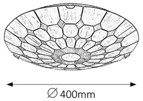 Brilagi - Plafoniera in stile Tiffany con vetri colorati DORAN 2xE27/60W/230V