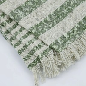 Tikamoon - Plaid in cotone Fold verde